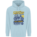 Supercross MotoX Dirt Bike Motocross Mens 80% Cotton Hoodie Light Blue