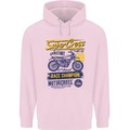 Supercross MotoX Dirt Bike Motocross Mens 80% Cotton Hoodie Light Pink