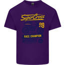 Supercross MotoX Dirt Bike Motocross Mens Cotton T-Shirt Tee Top Purple