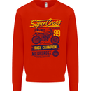 Supercross MotoX Dirt Bike Motocross Mens Sweatshirt Jumper Bright Red