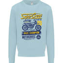Supercross MotoX Dirt Bike Motocross Mens Sweatshirt Jumper Light Blue
