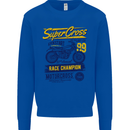 Supercross MotoX Dirt Bike Motocross Mens Sweatshirt Jumper Royal Blue