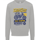 Supercross MotoX Dirt Bike Motocross Mens Sweatshirt Jumper Sports Grey