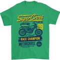 Supercross MotoX Dirt Bike Motocross Mens T-Shirt 100% Cotton Irish Green