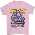 Supercross MotoX Dirt Bike Motocross Mens T-Shirt 100% Cotton Light Pink