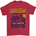 Supercross MotoX Dirt Bike Motocross Mens T-Shirt 100% Cotton Red