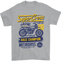 Supercross MotoX Dirt Bike Motocross Mens T-Shirt 100% Cotton Sports Grey