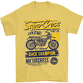 Supercross MotoX Dirt Bike Motocross Mens T-Shirt 100% Cotton Yellow