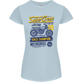 Supercross MotoX Dirt Bike Motocross Womens Petite Cut T-Shirt Light Blue