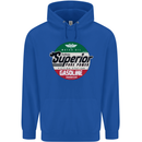 Superior Gasoline Biker Motorcycle Motorbike Mens 80% Cotton Hoodie Royal Blue