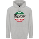 Superior Gasoline Biker Motorcycle Motorbike Mens 80% Cotton Hoodie Sports Grey