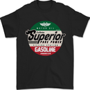 Superior Gasoline Biker Motorcycle Motorbike Mens T-Shirt 100% Cotton Black