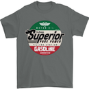 Superior Gasoline Biker Motorcycle Motorbike Mens T-Shirt 100% Cotton Charcoal