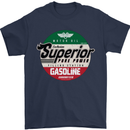 Superior Gasoline Biker Motorcycle Motorbike Mens T-Shirt 100% Cotton Navy Blue