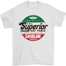 Superior Gasoline Biker Motorcycle Motorbike Mens T-Shirt 100% Cotton White