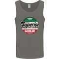 Superior Gasoline Biker Motorcycle Motorbike Mens Vest Tank Top Charcoal