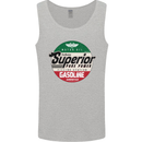 Superior Gasoline Biker Motorcycle Motorbike Mens Vest Tank Top Sports Grey