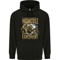 Superior Performance Motorcycle Motorbike Biker Mens 80% Cotton Hoodie Black
