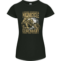 Superior Performance Motorcycle Motorbike Biker Womens Petite Cut T-Shirt Black