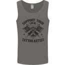 Support Your Local Tattoo Artist Tattooist Mens Vest Tank Top Charcoal