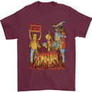 Support Your Local Witch Halloween Satire Mens T-Shirt 100% Cotton Maroon