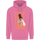 Surfing Ride the Wild Tild Surfer Mens 80% Cotton Hoodie Azelea