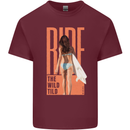Surfing Ride the Wild Tild Surfer Mens Cotton T-Shirt Tee Top Maroon