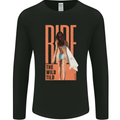 Surfing Ride the Wild Tild Surfer Mens Long Sleeve T-Shirt Black