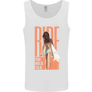 Surfing Ride the Wild Tild Surfer Mens Vest Tank Top White