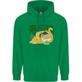 Sushi Cat Childrens Kids Hoodie Irish Green