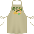 Sushi Cat Cotton Apron 100% Organic Khaki