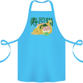 Sushi Cat Cotton Apron 100% Organic Turquoise