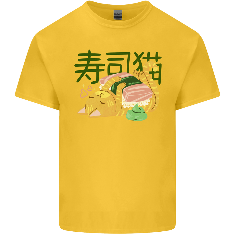 Sushi Cat Kids T-Shirt Childrens Yellow