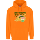 Sushi Cat Mens 80% Cotton Hoodie Orange