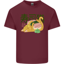 Sushi Cat Mens Cotton T-Shirt Tee Top Maroon