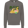 Sushi Cat Mens Sweatshirt Jumper Charcoal