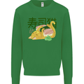 Sushi Cat Mens Sweatshirt Jumper Irish Green