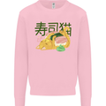 Sushi Cat Mens Sweatshirt Jumper Light Pink