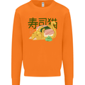 Sushi Cat Mens Sweatshirt Jumper Orange