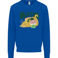 Sushi Cat Mens Sweatshirt Jumper Royal Blue