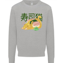 Sushi Cat Mens Sweatshirt Jumper Sports Grey