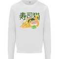 Sushi Cat Mens Sweatshirt Jumper White