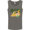 Sushi Cat Mens Vest Tank Top Charcoal