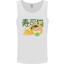 Sushi Cat Mens Vest Tank Top White