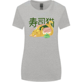 Sushi Cat Womens Wider Cut T-Shirt Sports Grey