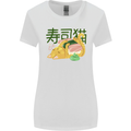 Sushi Cat Womens Wider Cut T-Shirt White