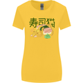 Sushi Cat Womens Wider Cut T-Shirt Yellow