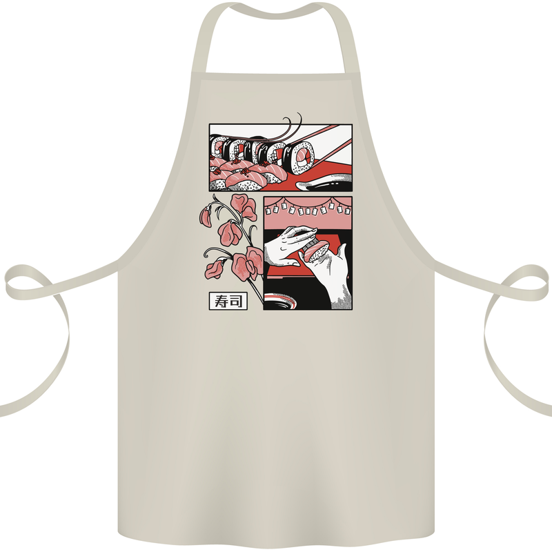 Sushi Cotton Apron 100% Organic Natural