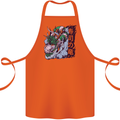 Sushi Dragon Cotton Apron 100% Organic Orange