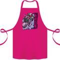 Sushi Dragon Cotton Apron 100% Organic Pink